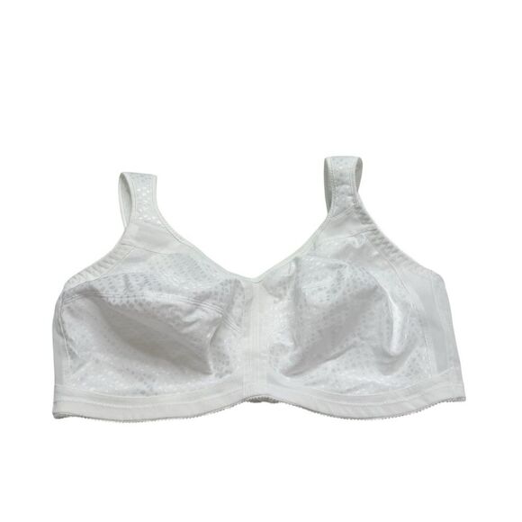 Just My Size Comfort Cushion Strap Soft Cup Full Figure Bra Style 1963 White 44D - Picture 4 of 10